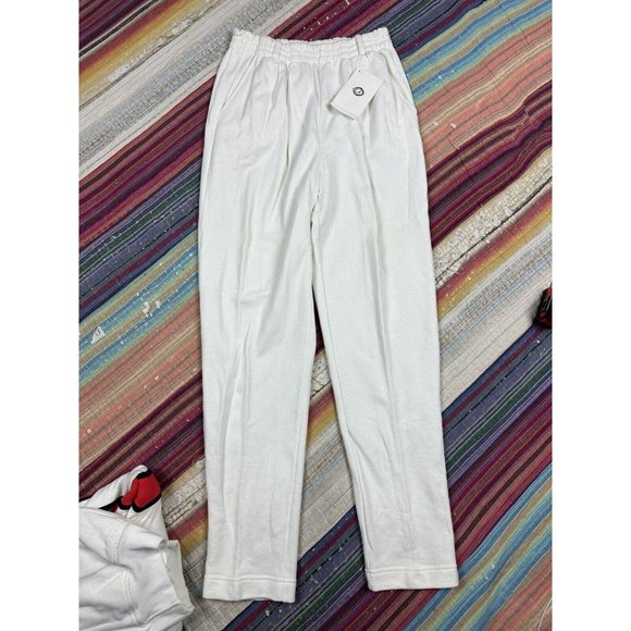 New St John Sport Luxury Track Suit Set Sweatpants Sweatshirt Jacket White Red M - Picture 11 of 16